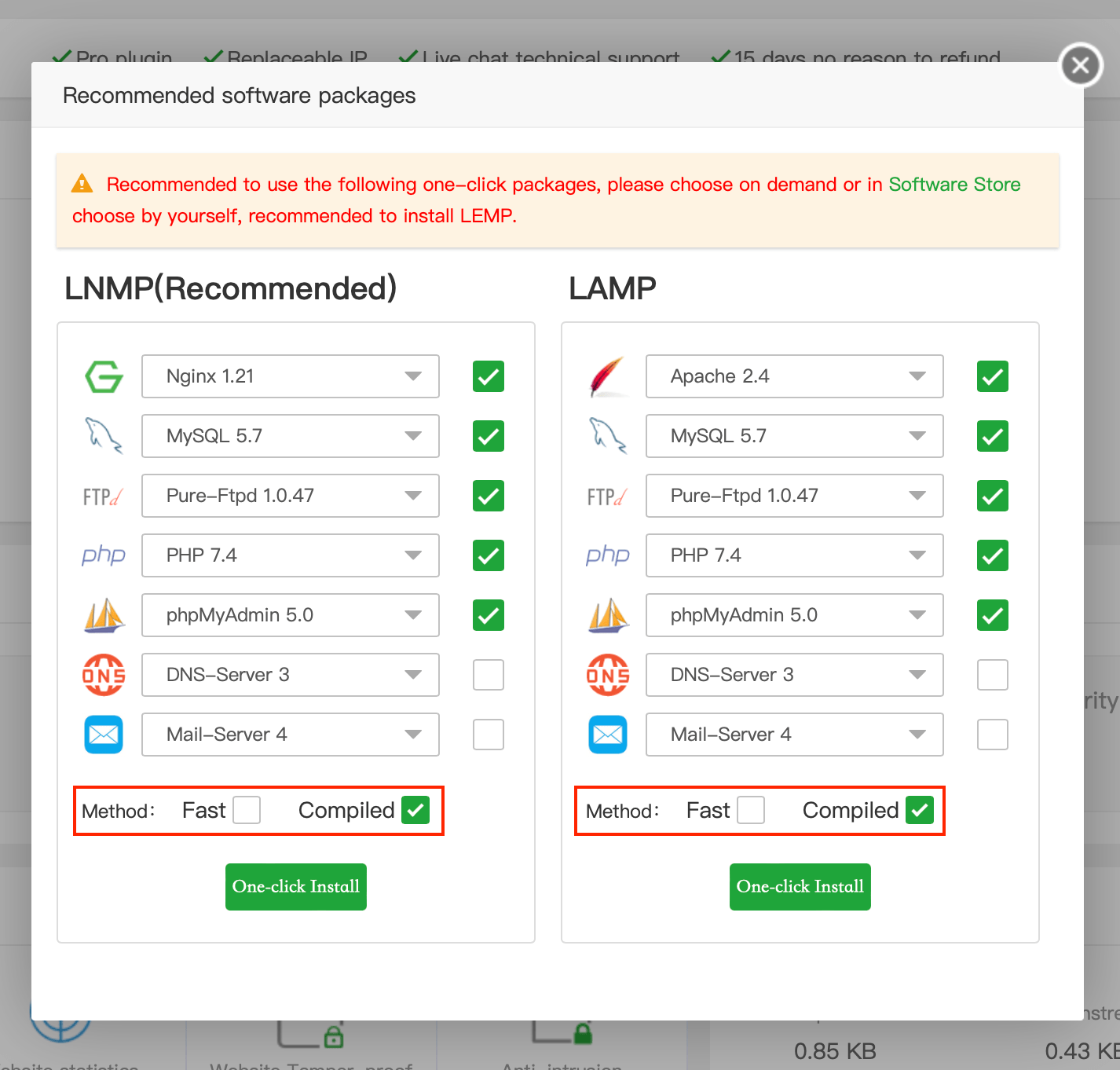 aaPanel install software