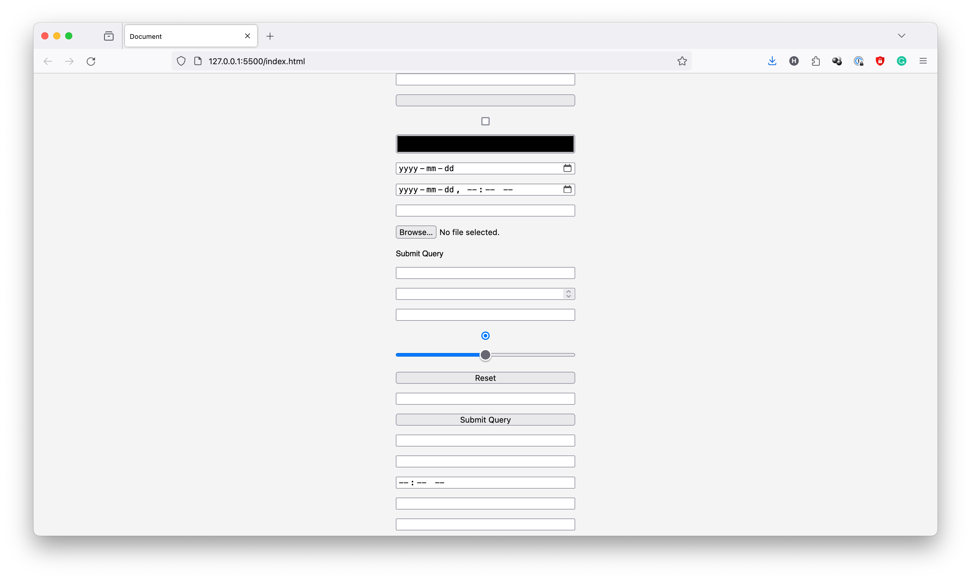 input fields