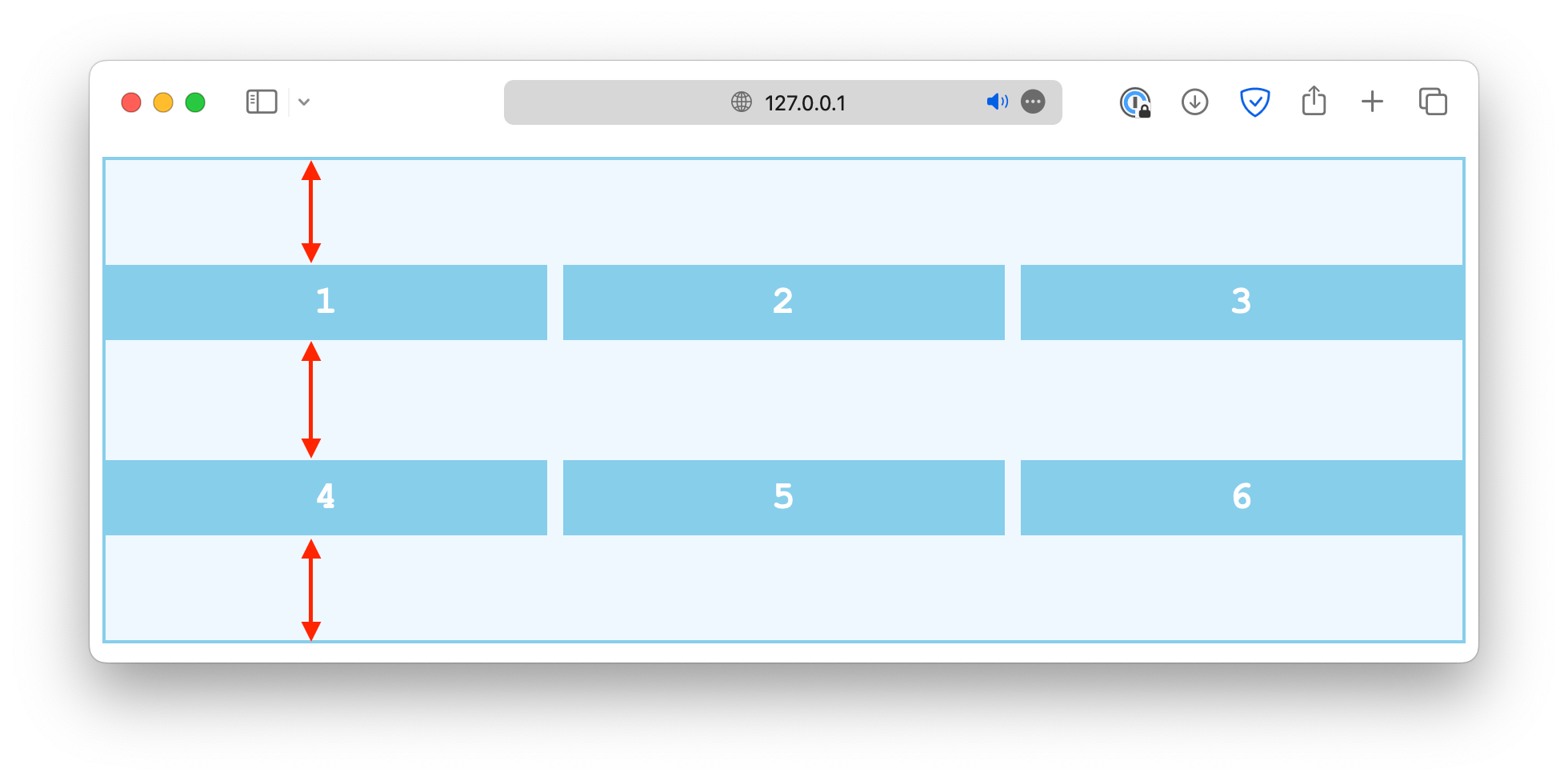 align content space evenly