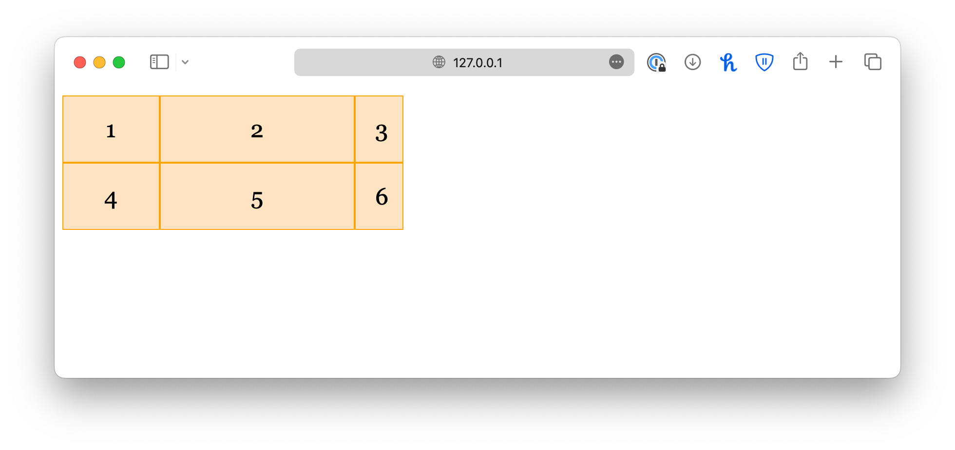 grid with three columns