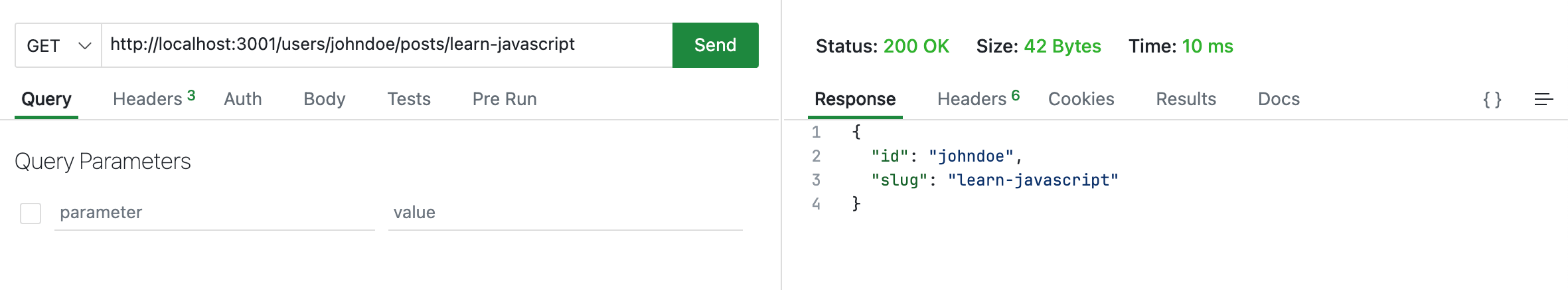 Multiple route parameters