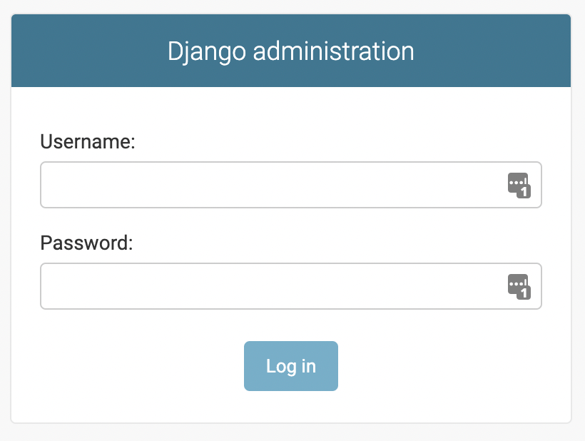 django admin panel login