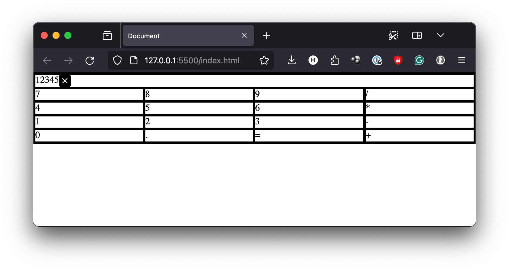 calculator layout