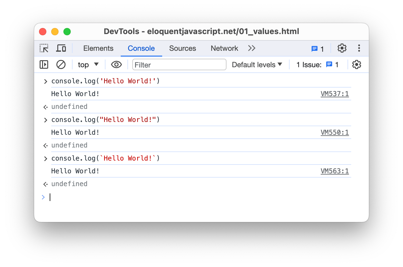 JavaScript print strings