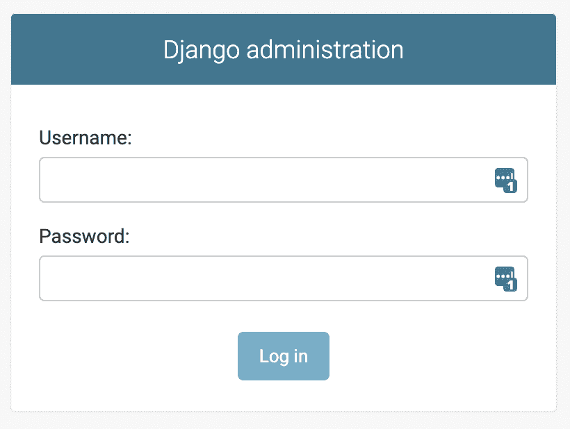 django admin panel login