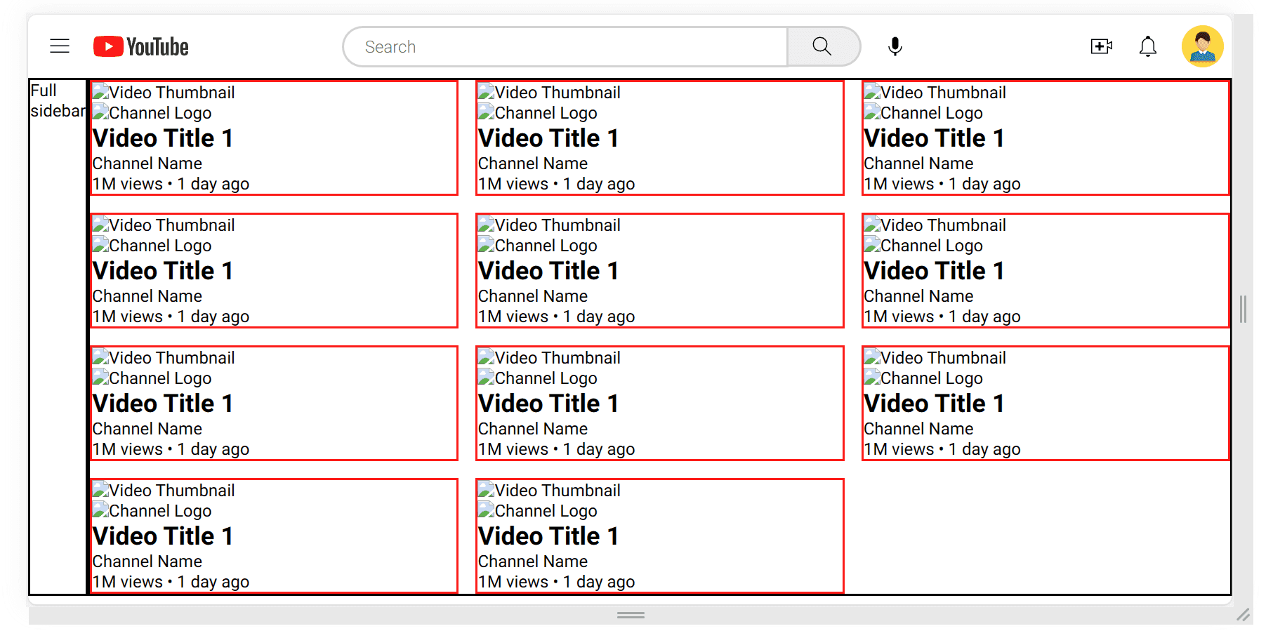 navbar large screen