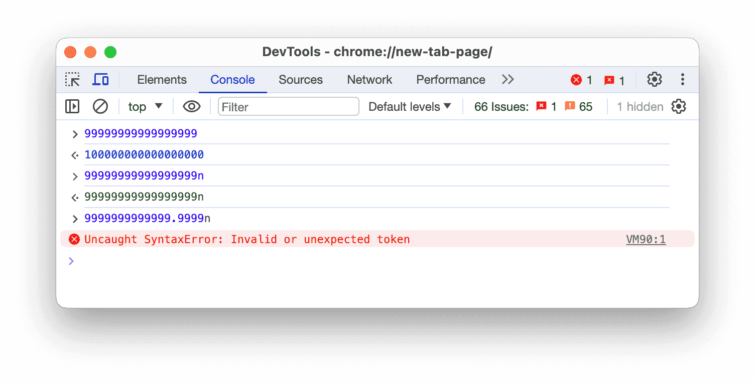 no fraction in bigint