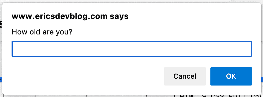 browser prompt