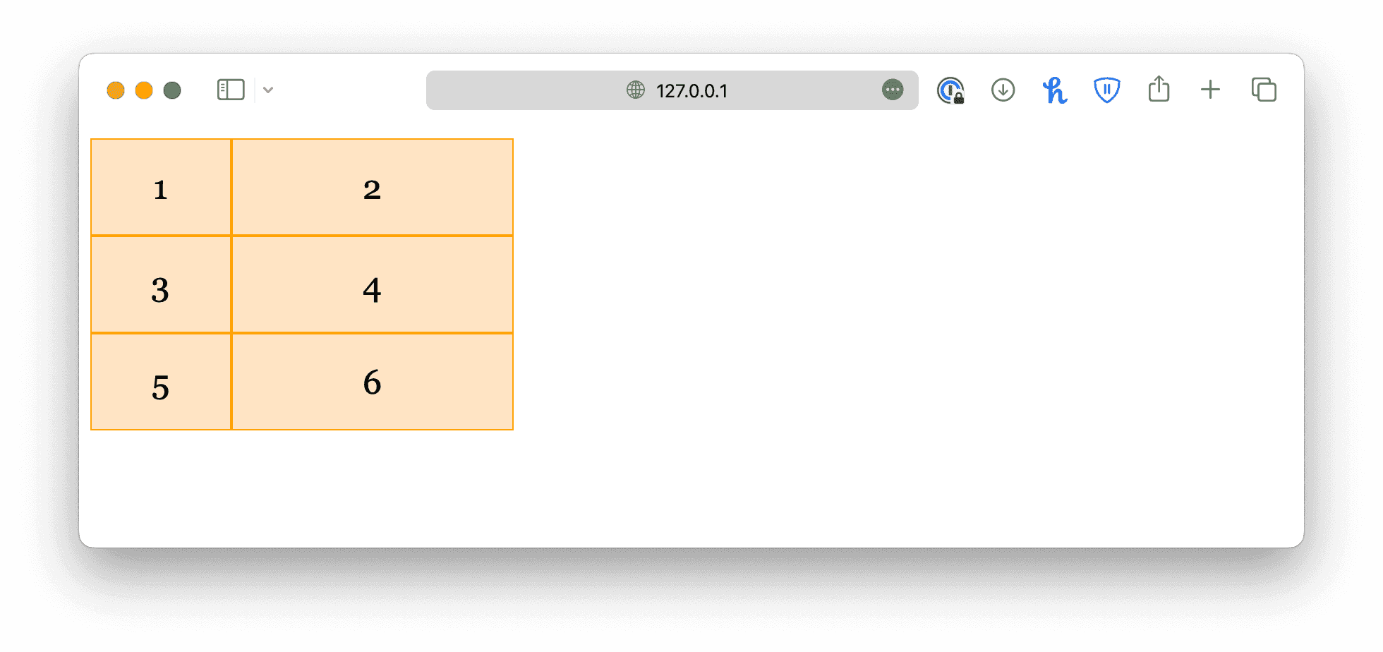 grid with two columns