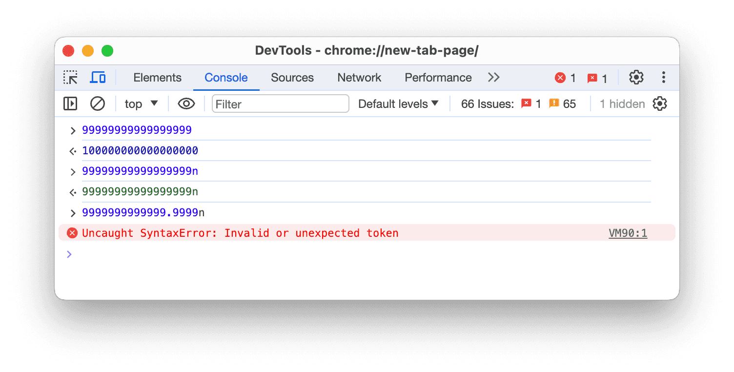 no fraction in bigint